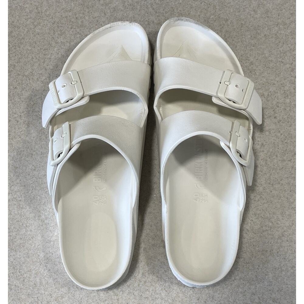 Birkenstock White Arizona Eva Sandals Women’s Sz 9/EU 40 Waterproof Lightweight - Picture 4 of 10